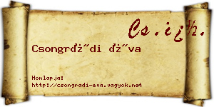 Csongrádi Éva névjegykártya