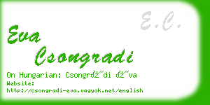 eva csongradi business card